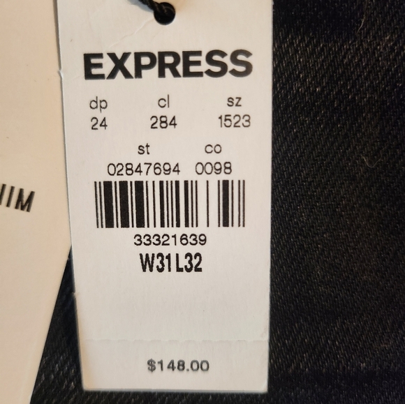 Express Black Slim Straight Jeans - Picture 4 of 7